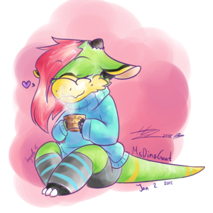 Calmness and tea by MsDinoGoat