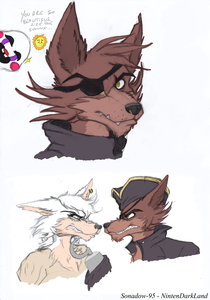 FNAF- Foxy and Mangle - Doodle by InjuredWolf
