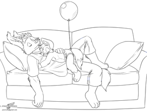 Naptime - Wolfblade by KennyKitsune