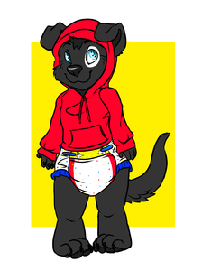 Hoodie pup by rileykit