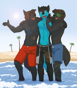 Iouko Boys at the Beach by YamatoIouko