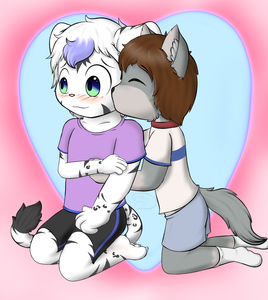 A Lovely kiss (Matt x Darki) by Darkinian