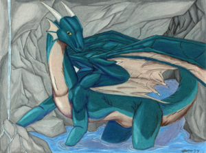 Cave Dragoness by Adleisio