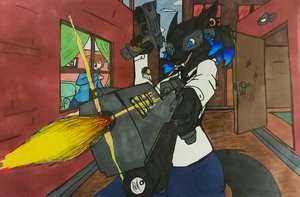 Alleyway hunt down by redgreenfluffball