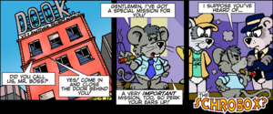 Ferret Wars 01 - The Schrobox case - Strip 001 by ArtieRoo