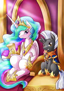 [Commission] Royal, Guard and Kitty by vavacung