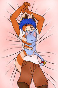 tail cuddles by lepkitty