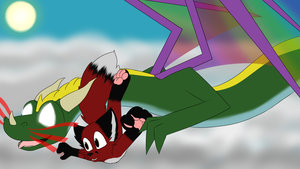 Flying with Psy by Alaskafox