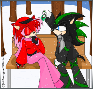 Myn / Blazenshadow mistletoe! Fun!! :3 by BlazenShadow