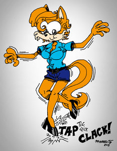 Tap dancing Fox Girl by ANDREU-T by Fusiondragon180