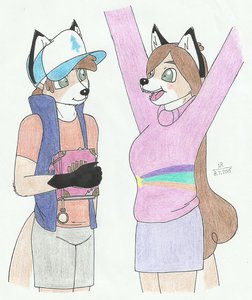 Dipper and Mabel by Nickmaldor