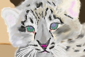 Snow leopard cub by foxlover20