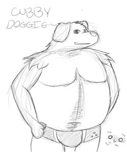 Chubby Doggie (SKETCH) by AlbertSky