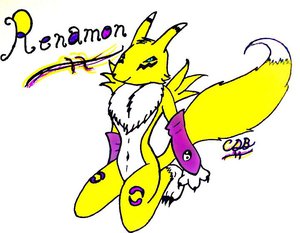 Renamon Traditional Art by SassieCassie