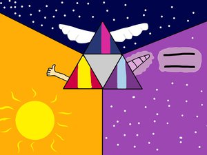 The triforce of the nighttime lights by thekitkatgamer