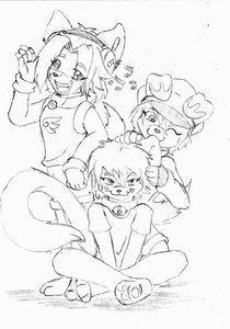 The Playful Trio by sky