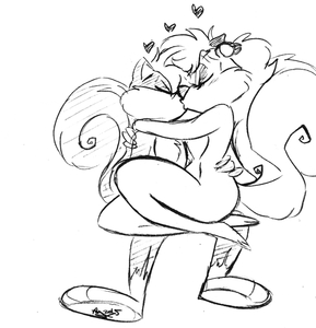 Kissing Fifi by Negatunes by ScottySkunk