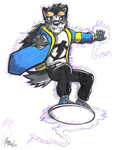 Static wolf by Kydron