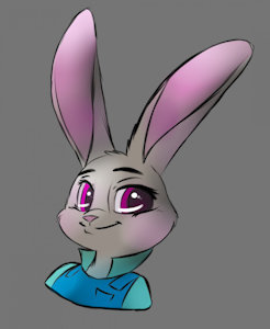 Judy Hopps - Colored Sketch -&nbsp;&nbsp;by VioletX