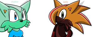 sonic and shadow by silverthecat