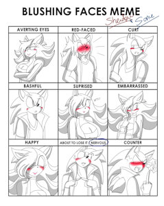 Blushing meme by Ithiliam
