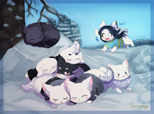 Winter Puppies by myaoduixa