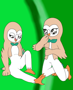 Rowlet- Male/Female by MidnightPrime