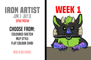 Iron Artist -mlp/chibi/coloured sketches 15$  by stickycrop