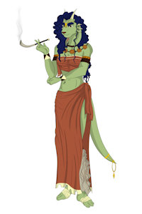 [Concept Art] Kaliendra Wacha of the Ahkis clan, Holy Queen of Abun by vpn
