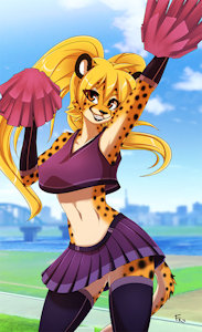 Cheetah Cheerlead by fluffKevlar