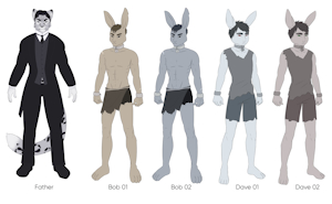 Male Character Sketches by Balmung