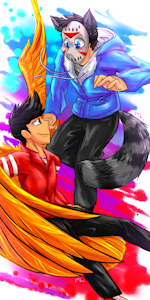 Owl and Raccoon by Sn0wy18
