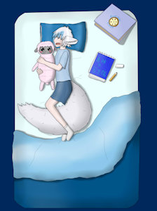 Sleeping Chinchilla by Parakolouth