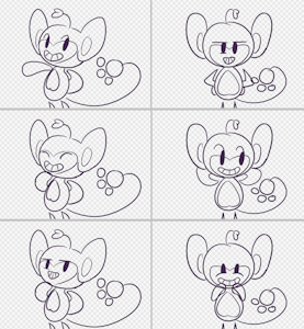 A.I.pom talksprite sketches by Afterglow