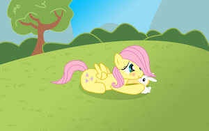Fluttershy's new little friend by Takaishi