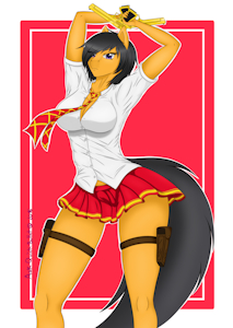 Badass Schoolgirl by mateo64sackboy3