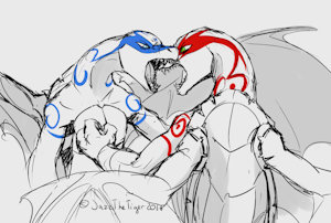 TMNT Dragons: Fights by JazzTheTiger