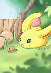 Rabbite and Bug by minum