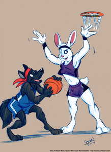 [Free Color] LupineAssassin v. BuckHopper by KannetKitsune
