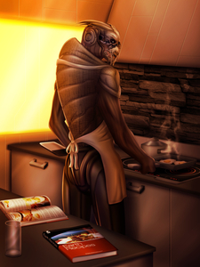 Turian Breakfast by DreamAndNightmare