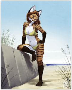 Amanda Fuchs at Dogtona Beach by MviluUatusun