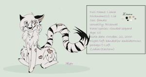 Liana sitting by LehugglePuff