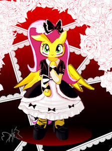 Goth-Loli Fluttershy by PEREGRINE