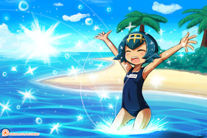 Lana casts Omega Heal! by lumineko