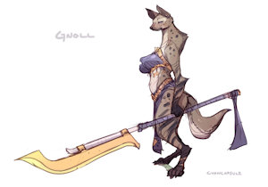 Gnoll concept for Sexena by CyanCapsule