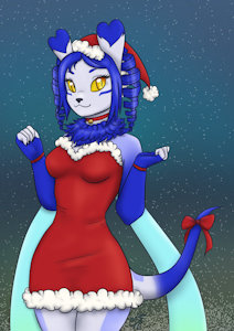 Christmas Pinup by BiohazardCreature by Diantlers