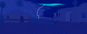 Lightning Strike to the South by moyomongoose
