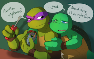 Geez, Mikey, how old are you? by AxlPrototype