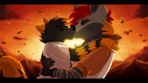 Sunset Kiss [Chiibemon Valentine's Commission] by Saberleo