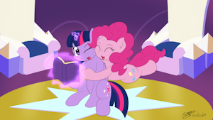 Twilight and Pinkie by icywings